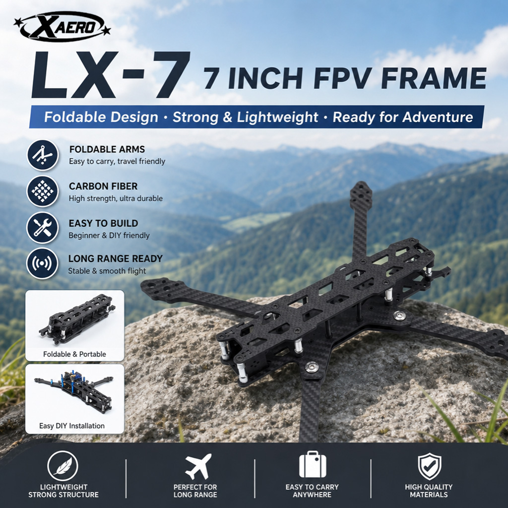 PAURC LX-7 Foldable 7 Inch FPV - Drone Kit Octocopter review and price
